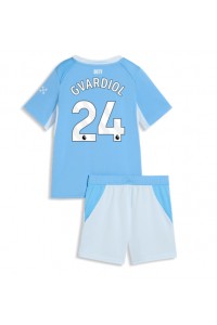 Manchester City Josko Gvardiol #24 Jalkapallovaatteet Lasten Kotipeliasu 2026-27 Lyhythihainen (+ Lyhyet housut)